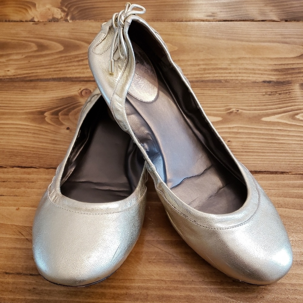 Maria Sharapova for Cole Haan Gold Ballet Flats